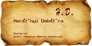 Herényi Debóra névjegykártya
